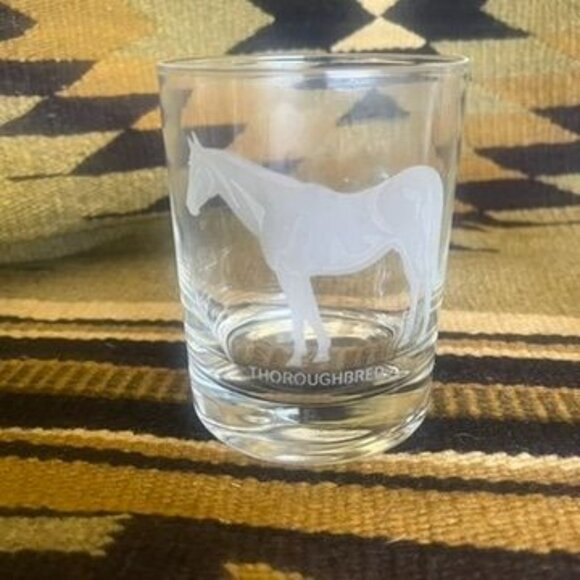 Set of 4 Etched Horse Breed 8 oz Bourbon Glasses RARE Equestrian Old Fashioned - Picture 5 of 5